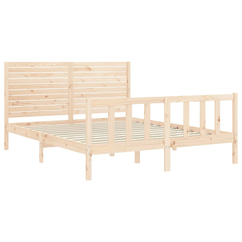 vidaXL tömör fenyőfa ágy matrac nélkül 160 x 200 cm