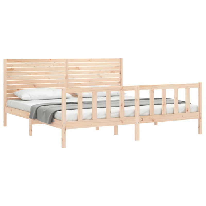 vidaXL tömör fenyőfa ágy matrac nélkül 200 x 200 cm