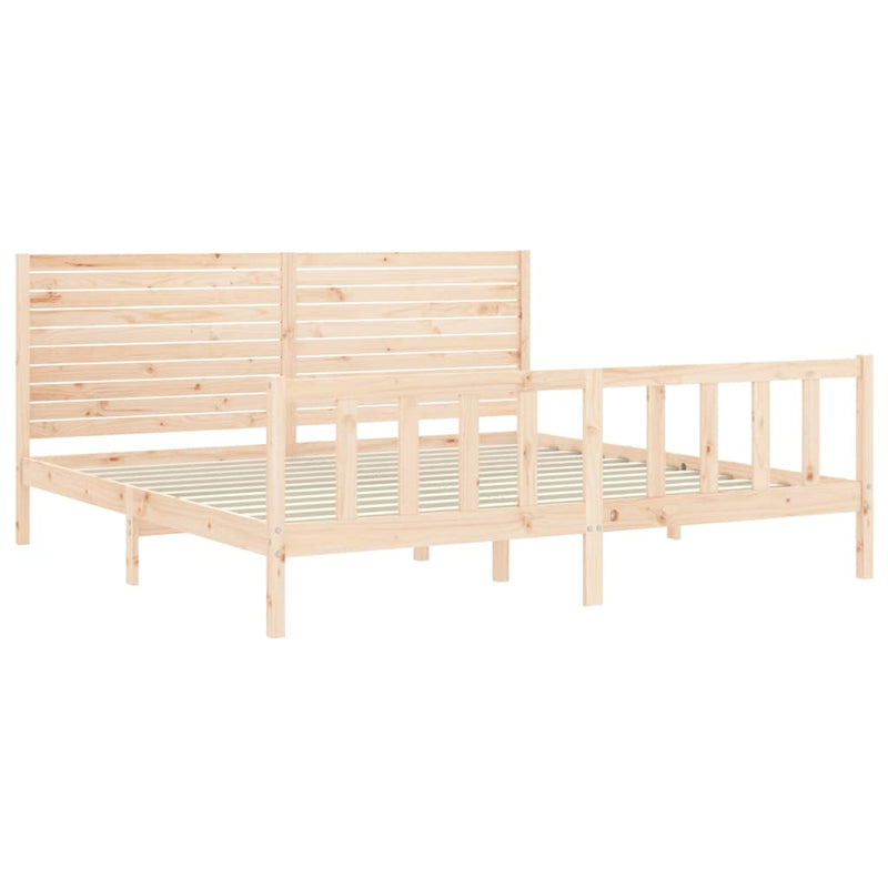 vidaXL tömör fenyőfa ágy matrac nélkül 200 x 200 cm