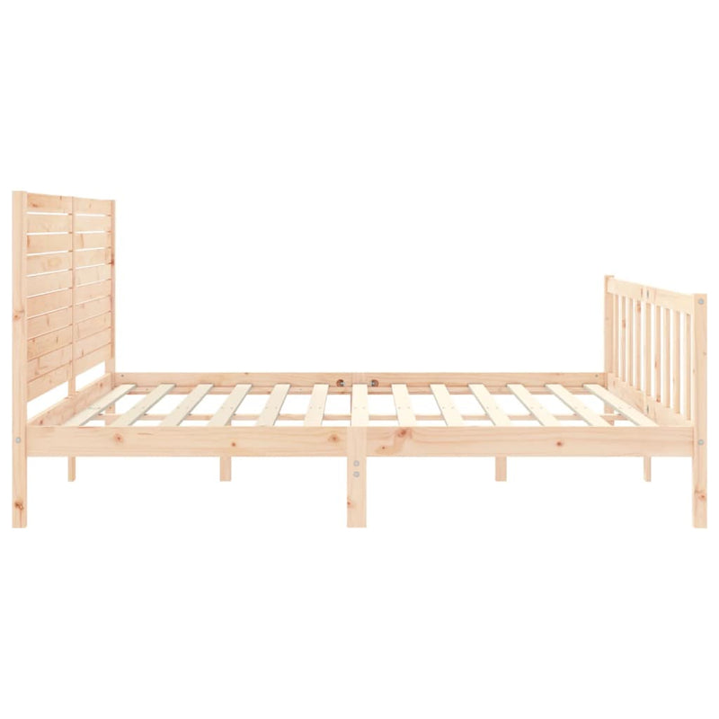 vidaXL tömör fenyőfa ágy matrac nélkül 200 x 200 cm