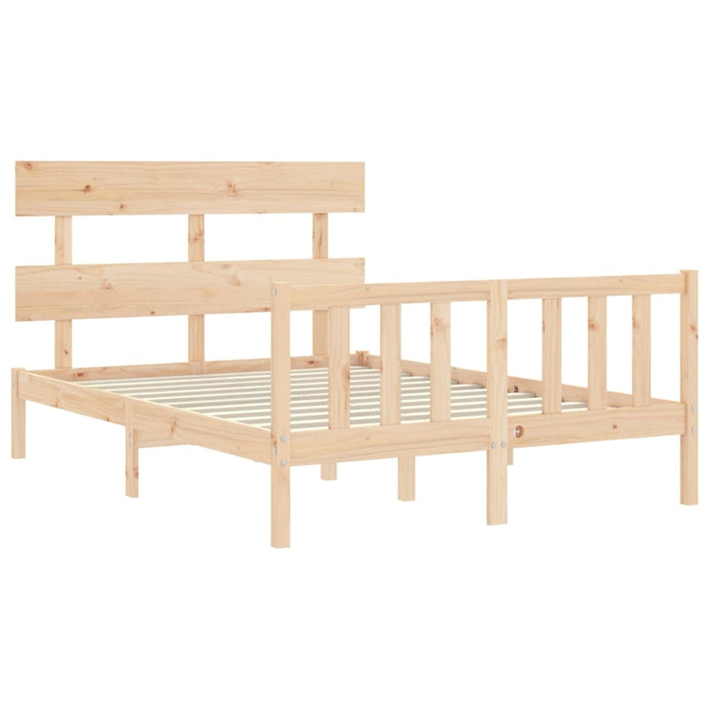 vidaXL tömör fenyőfa ágy matrac nélkül 140 x 200 cm