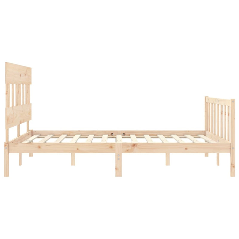 vidaXL tömör fenyőfa ágy matrac nélkül 160 x 200 cm