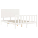 vidaXL fehér tömör fenyőfa ágy matrac nélkül 120 x 200 cm