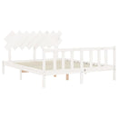 vidaXL fehér tömör fenyőfa ágy matrac nélkül 160 x 200 cm