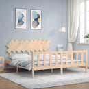 vidaXL tömör fa ágykeret fejtámlával Super King Size