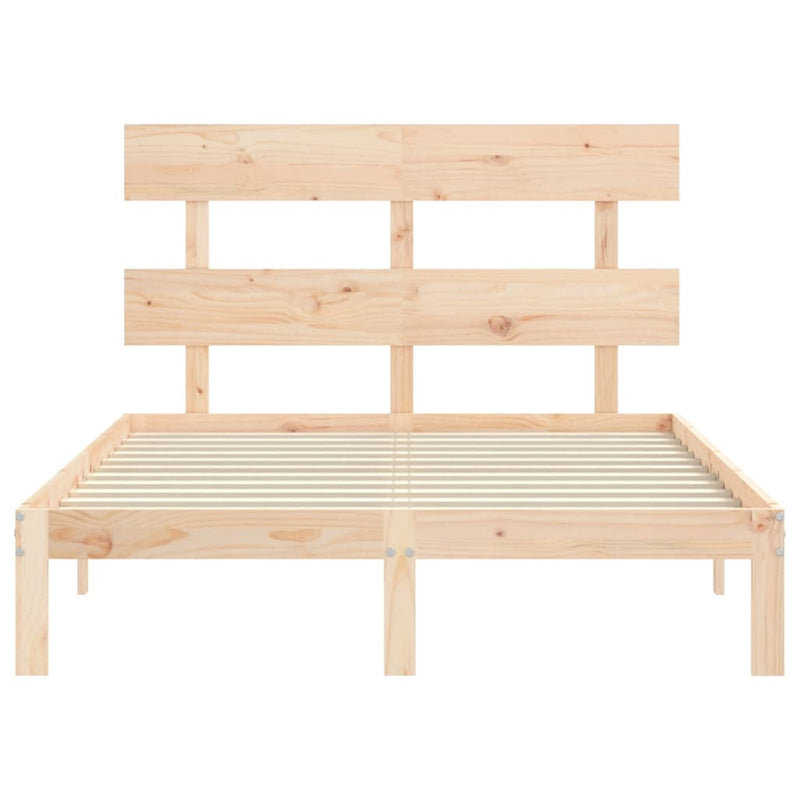 vidaXL tömör fenyőfa ágy matrac nélkül 140 x 190 cm