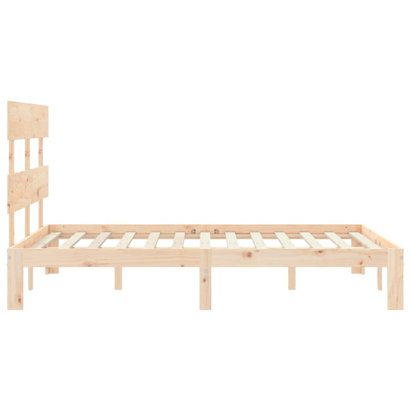 vidaXL tömör fenyőfa ágy matrac nélkül 140 x 190 cm