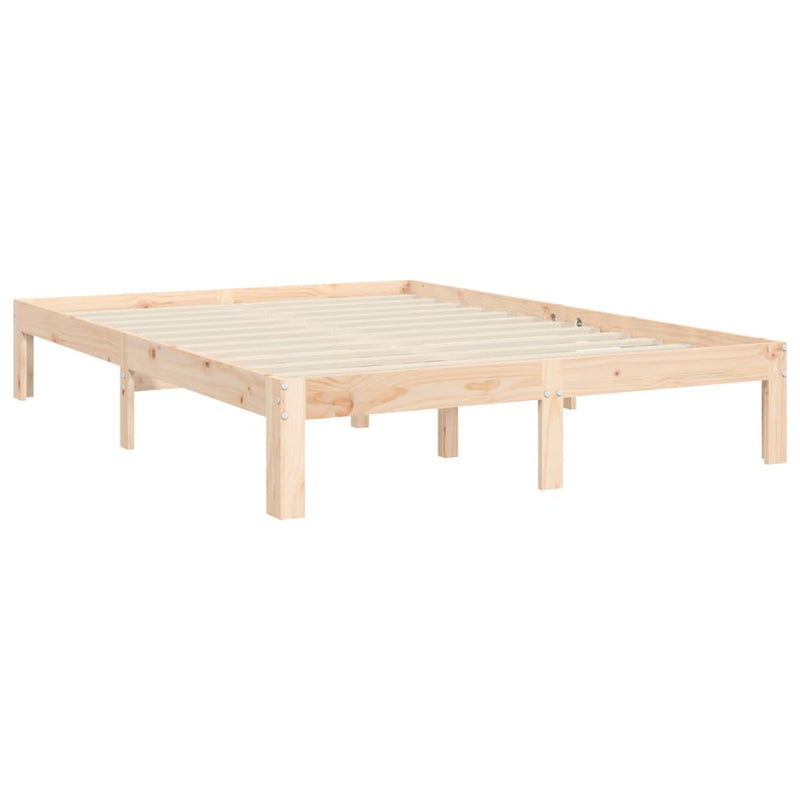 vidaXL tömör fenyőfa ágy matrac nélkül 140 x 190 cm