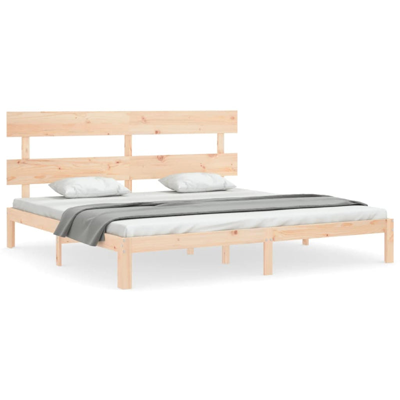 vidaXL tömör fenyőfa ágy matrac nélkül 200 x 200 cm