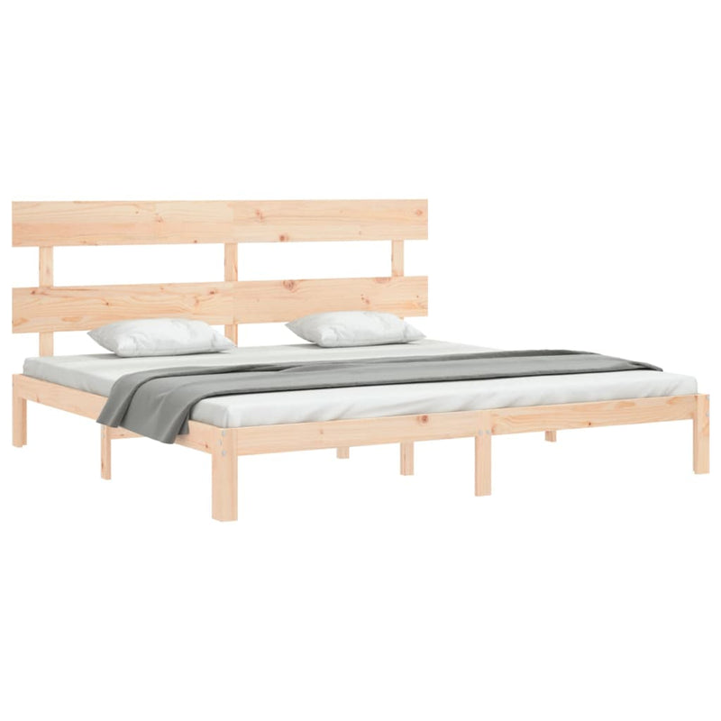vidaXL tömör fenyőfa ágy matrac nélkül 200 x 200 cm
