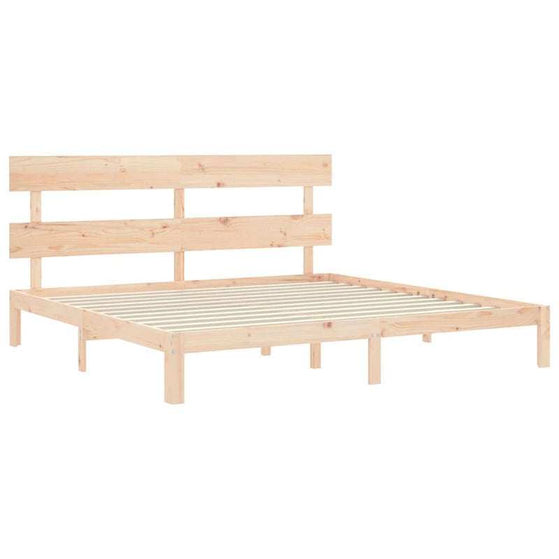 vidaXL tömör fenyőfa ágy matrac nélkül 200 x 200 cm
