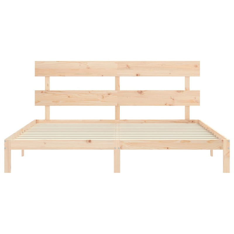 vidaXL tömör fenyőfa ágy matrac nélkül 200 x 200 cm