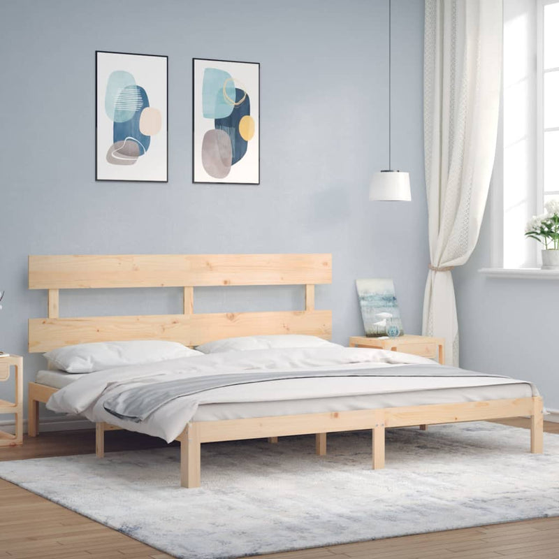 vidaXL tömör fenyőfa ágy matrac nélkül 200 x 200 cm