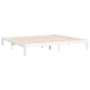 vidaXL fehér tömör fenyőfa ágy matrac nélkül 200 x 200 cm