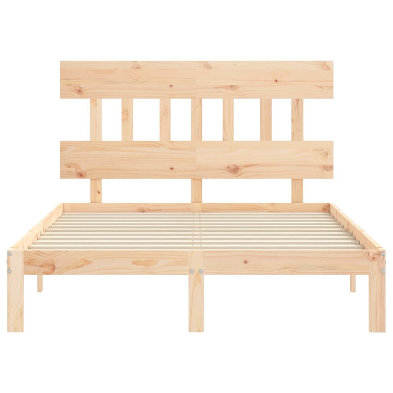 vidaXL tömör fenyőfa ágy matrac nélkül 140 x 190 cm