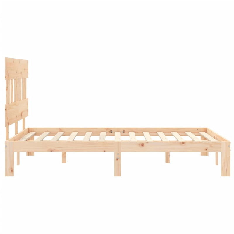 vidaXL tömör fenyőfa ágy matrac nélkül 140 x 190 cm
