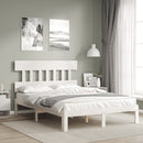 vidaXL fehér tömör fenyőfa ágy matrac nélkül 140x190 cm