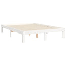 vidaXL fehér tömör fenyőfa ágy matrac nélkül 120 x 200 cm