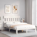 vidaXL fehér tömör fenyőfa ágy matrac nélkül 140 x 200 cm