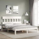 vidaXL fehér tömör fenyőfa ágy matrac nélkül 160 x 200 cm