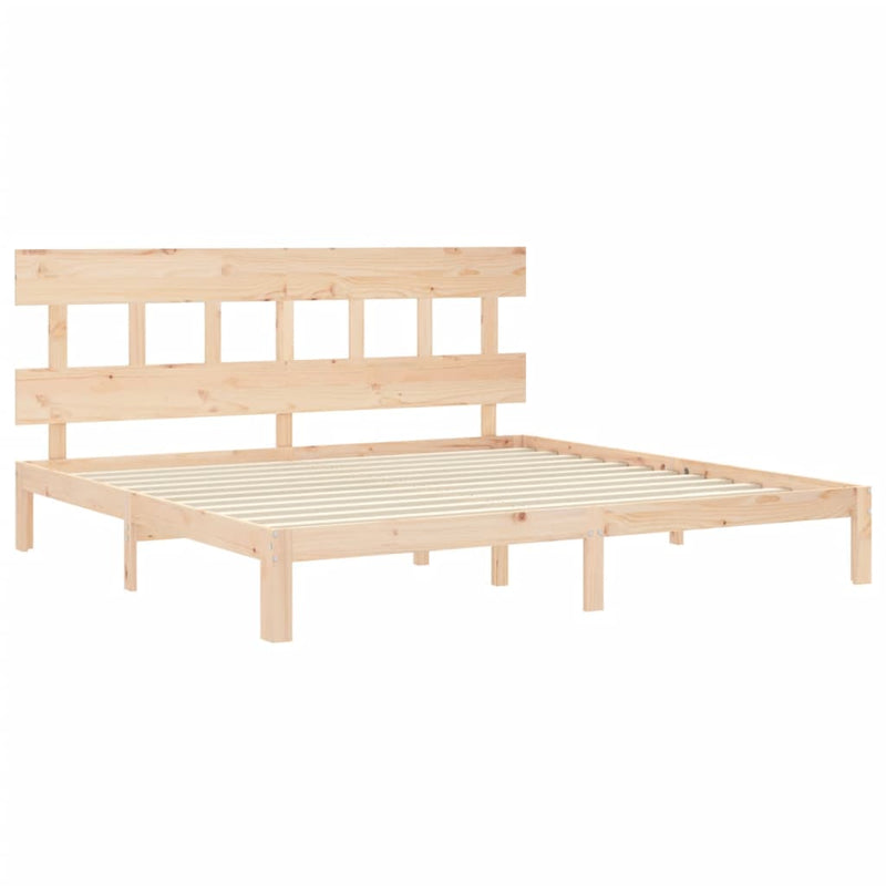 vidaXL tömör fenyőfa ágy matrac nélkül 200 x 200 cm