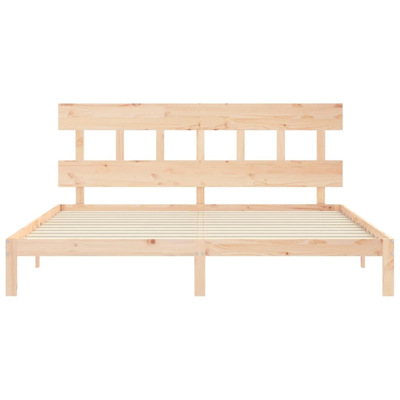 vidaXL tömör fenyőfa ágy matrac nélkül 200 x 200 cm