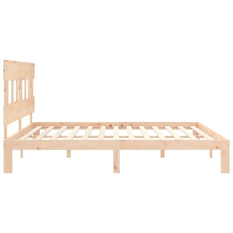 vidaXL tömör fenyőfa ágy matrac nélkül 200 x 200 cm