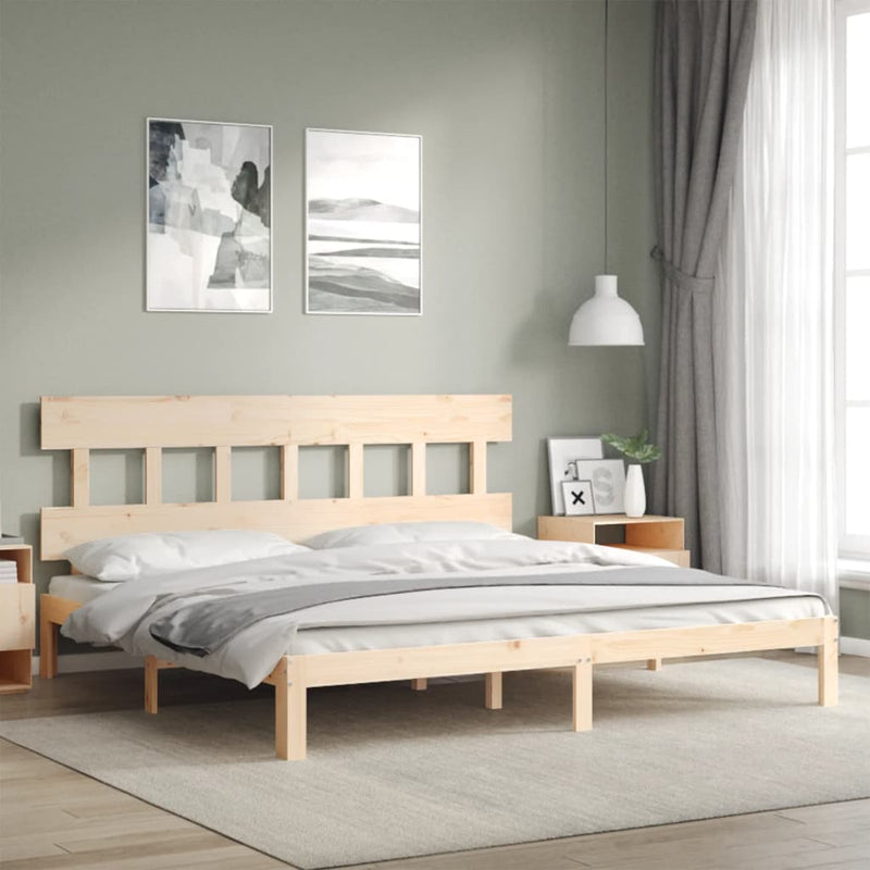 vidaXL tömör fenyőfa ágy matrac nélkül 200 x 200 cm