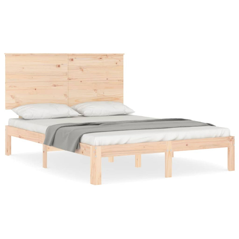 vidaXL tömör fenyőfa ágy matrac nélkül 140 x 190 cm