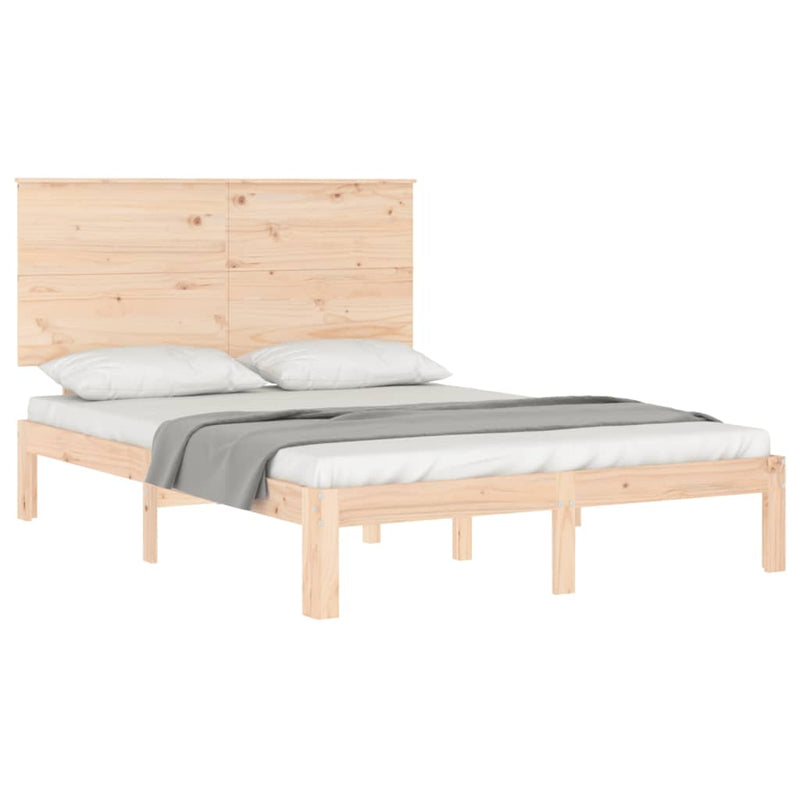 vidaXL tömör fenyőfa ágy matrac nélkül 140 x 190 cm