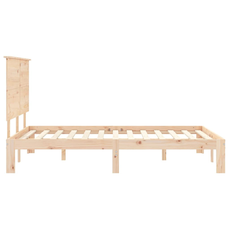 vidaXL tömör fenyőfa ágy matrac nélkül 140 x 190 cm