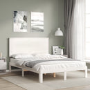 vidaXL fehér tömör fenyőfa ágy matrac nélkül 140x190 cm