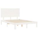 vidaXL fehér tömör fenyőfa ágy matrac nélkül 140x190 cm