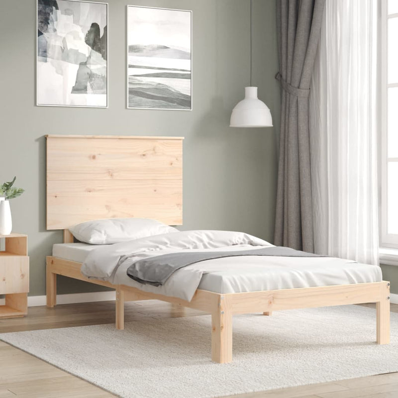 vidaXL tömör fenyőfa ágy matrac nélkül 100 x 200 cm