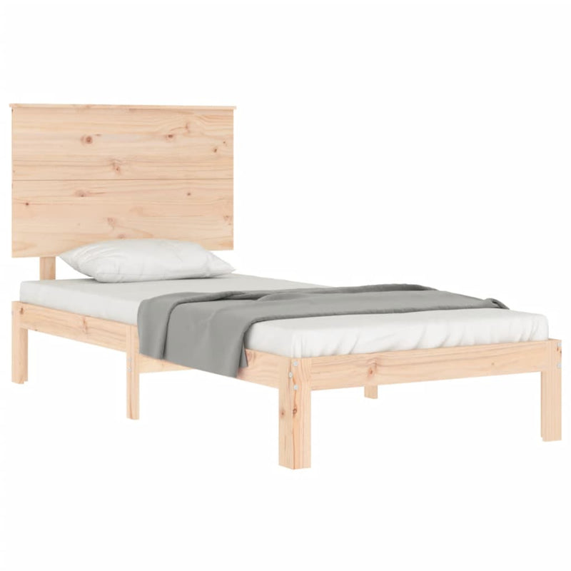 vidaXL tömör fenyőfa ágy matrac nélkül 100 x 200 cm