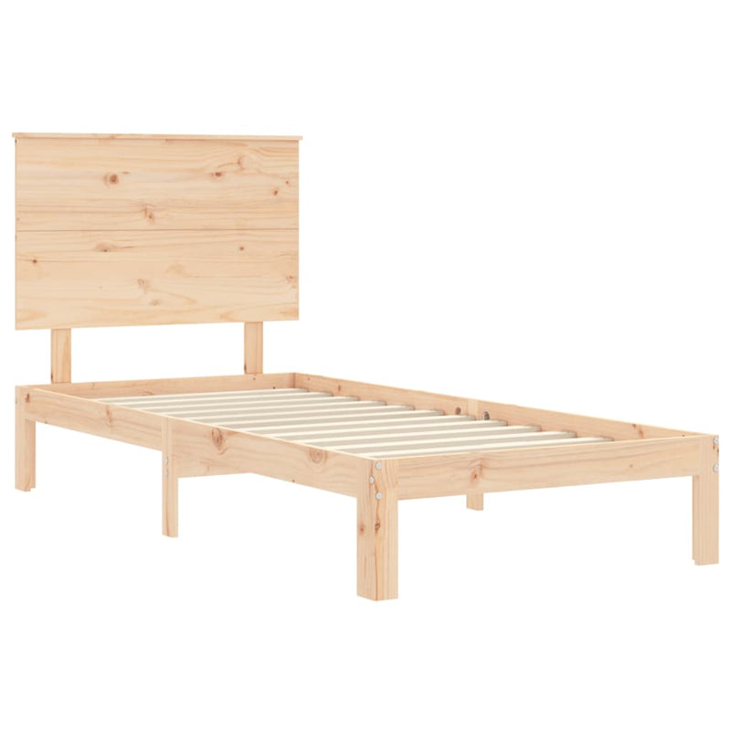 vidaXL tömör fenyőfa ágy matrac nélkül 100 x 200 cm
