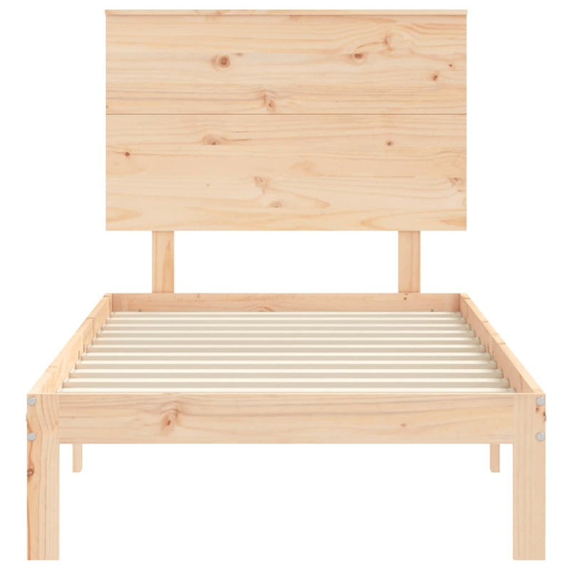 vidaXL tömör fenyőfa ágy matrac nélkül 100 x 200 cm