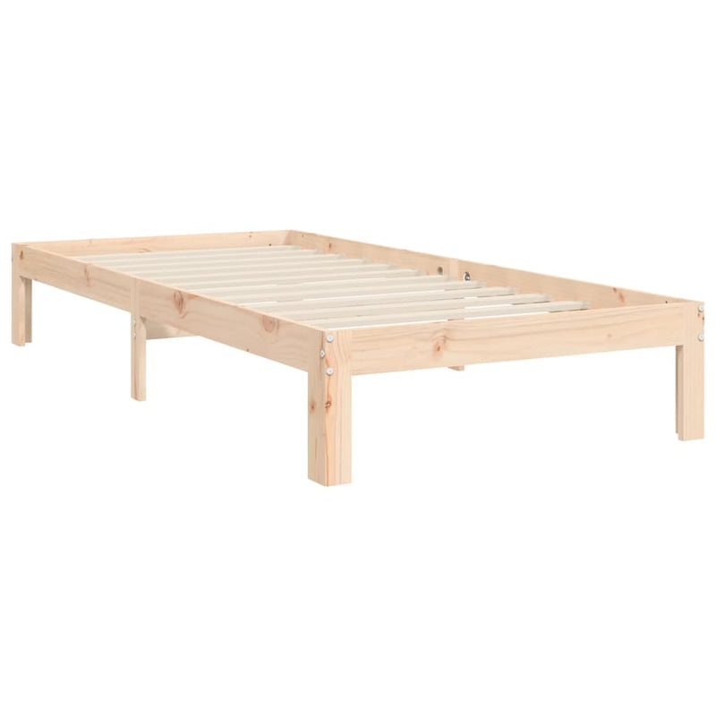 vidaXL tömör fenyőfa ágy matrac nélkül 100 x 200 cm