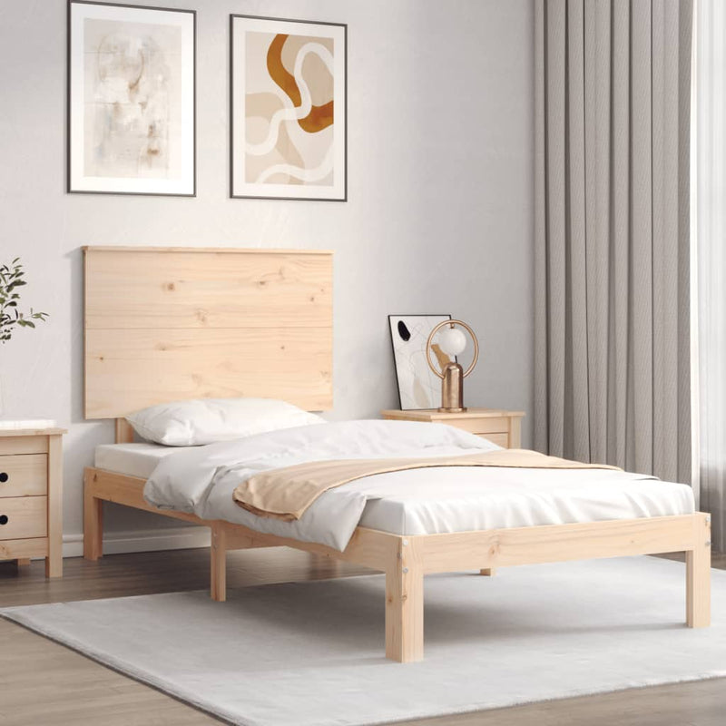 vidaXL tömör fenyőfa ágy matrac nélkül 100 x 200 cm