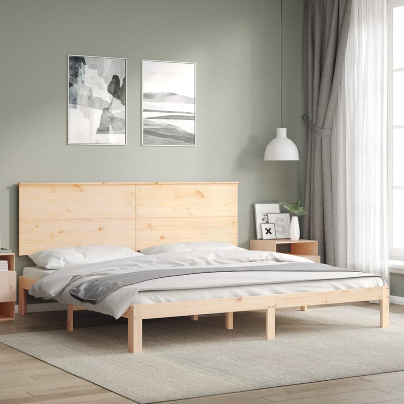 vidaXL tömör fenyőfa ágy matrac nélkül 200 x 200 cm