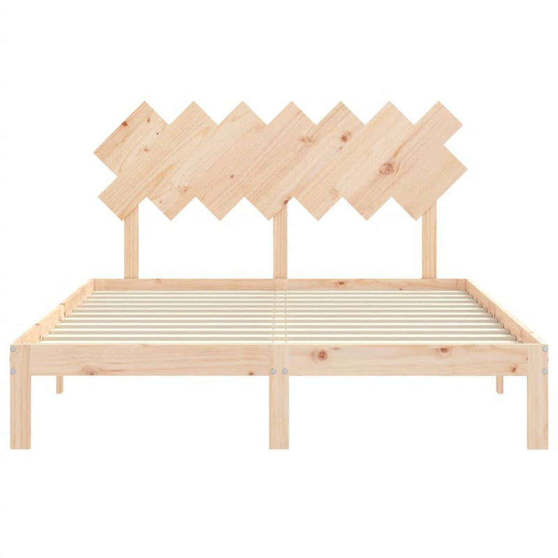 vidaXL tömör fenyőfa ágy matrac nélkül 140 x 190 cm