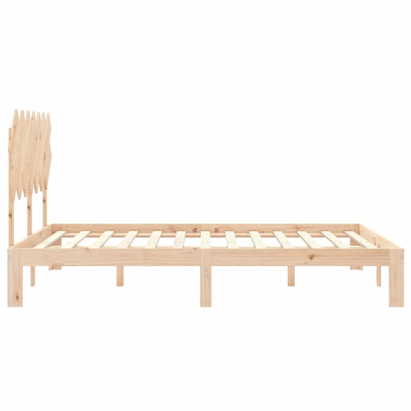 vidaXL tömör fenyőfa ágy matrac nélkül 140 x 190 cm