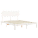 vidaXL fehér tömör fenyőfa ágy matrac nélkül 140x190 cm