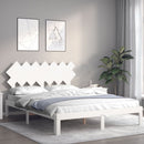 vidaXL fehér tömör fenyőfa ágy matrac nélkül 140 x 200 cm