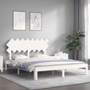vidaXL fehér tömör fenyőfa ágy matrac nélkül 160 x 200 cm