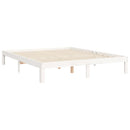 vidaXL fehér tömör fenyőfa ágy matrac nélkül 160 x 200 cm