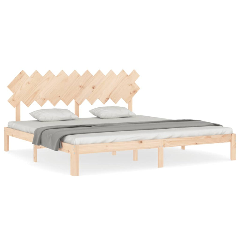 vidaXL tömör fenyőfa ágy matrac nélkül 200 x 200 cm
