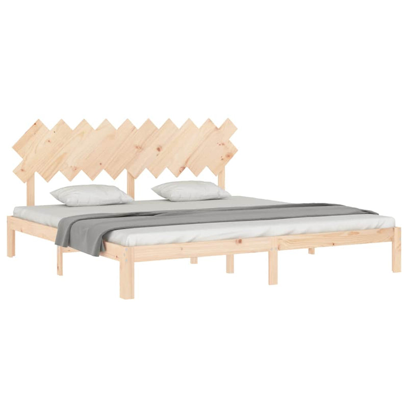 vidaXL tömör fenyőfa ágy matrac nélkül 200 x 200 cm