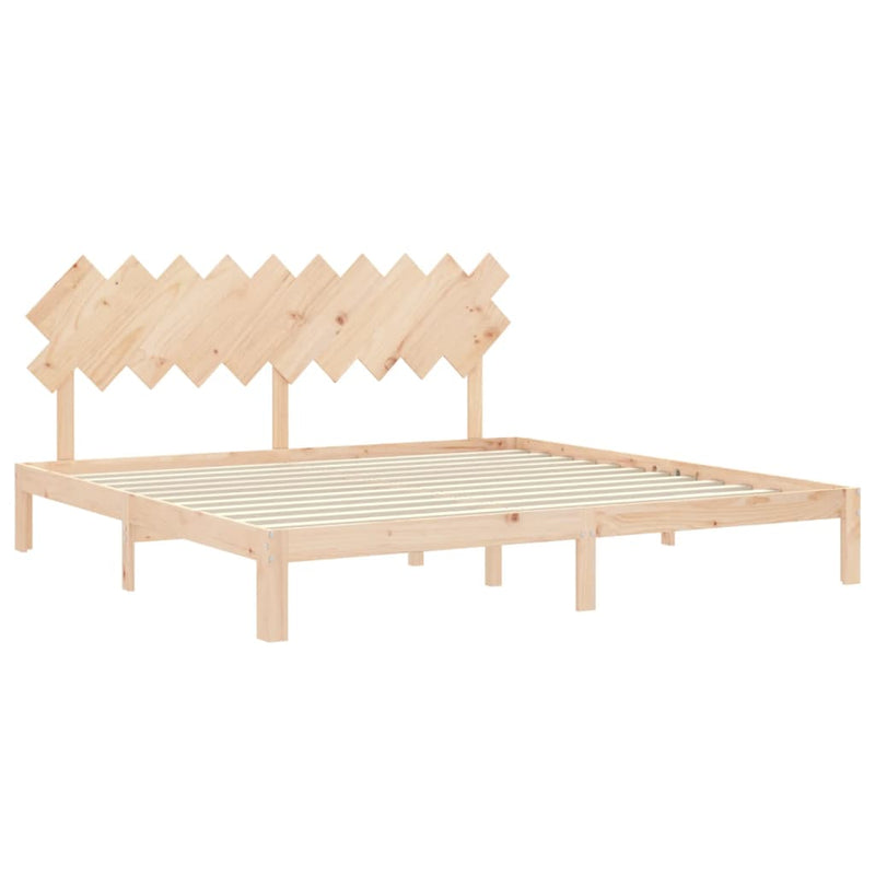 vidaXL tömör fenyőfa ágy matrac nélkül 200 x 200 cm
