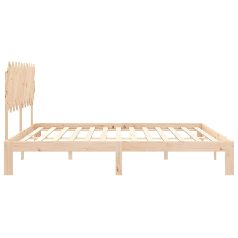 vidaXL tömör fenyőfa ágy matrac nélkül 200 x 200 cm